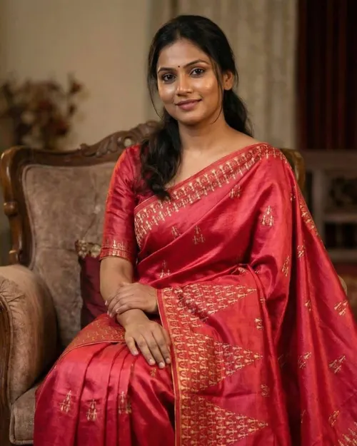 PURE KORIAN TUSSAR SILK EMBROIDERY SAREES 